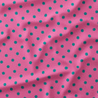 Polka Dot Teal and Pink fabric