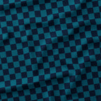 Check Navy and Dark Teal fabric