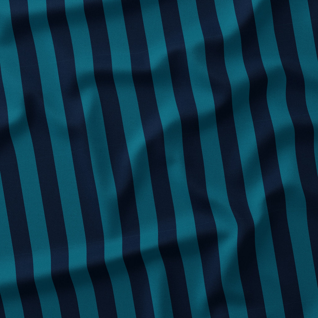 Stripe Navy and Dark Teal fabric