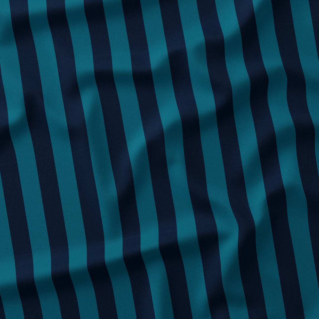 Stripe Navy and Dark Teal fabric