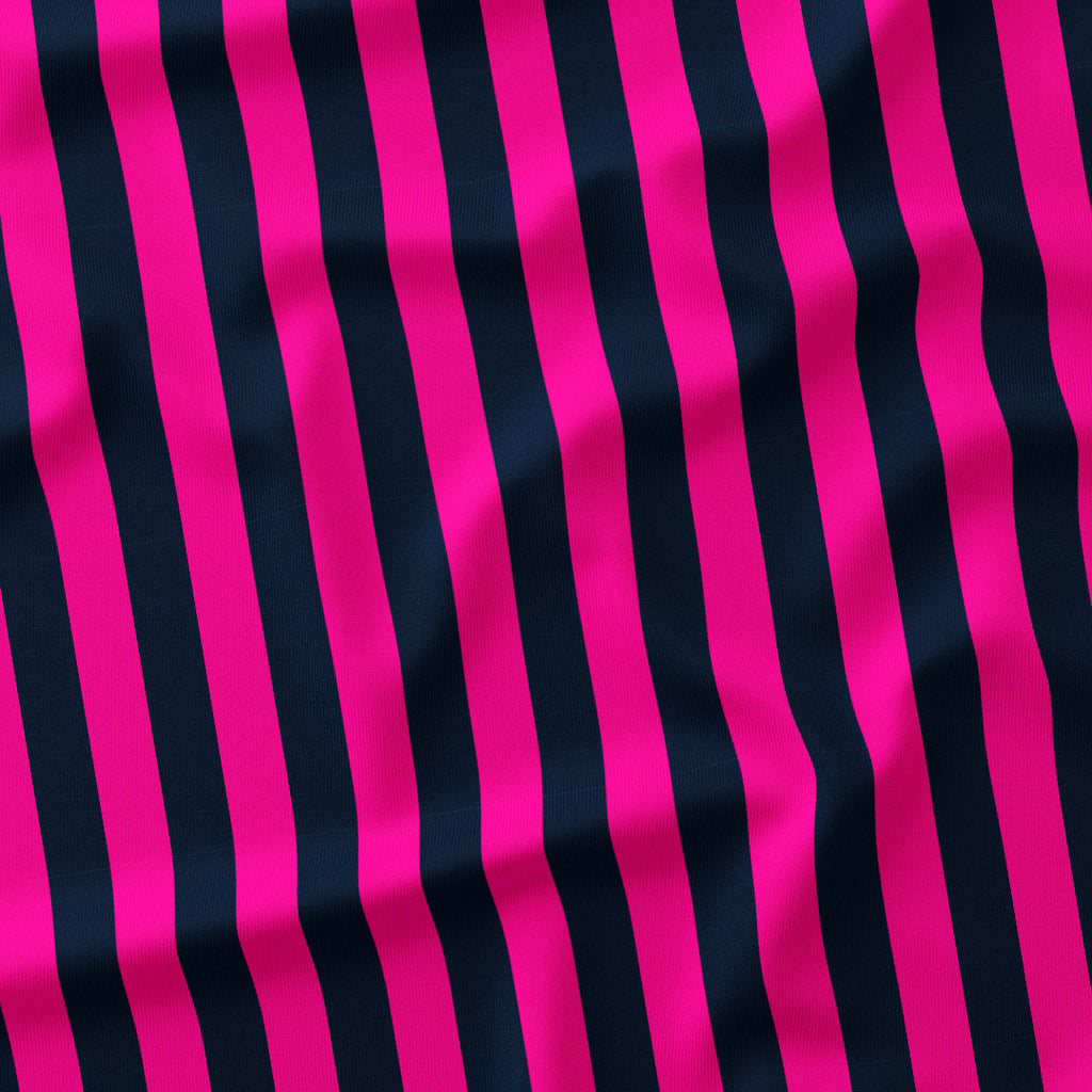 Stripe Navy and Pink fabric