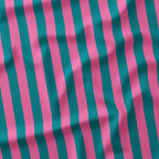 Stripe Pink and Teal fabric