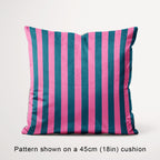 Stripe Pink and Dark Teal fabric, 45cm view