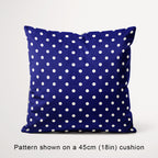 Polka Dot Cream and Dark Blue fabric, 45cm view