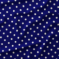 Polka Dot Cream and Dark Blue fabric