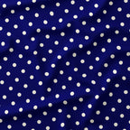 Polka Dot Cream and Dark Blue fabric
