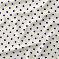 Polka Dot Dark Blue and Cream fabric