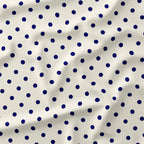 Polka Dot Dark Blue and Cream fabric