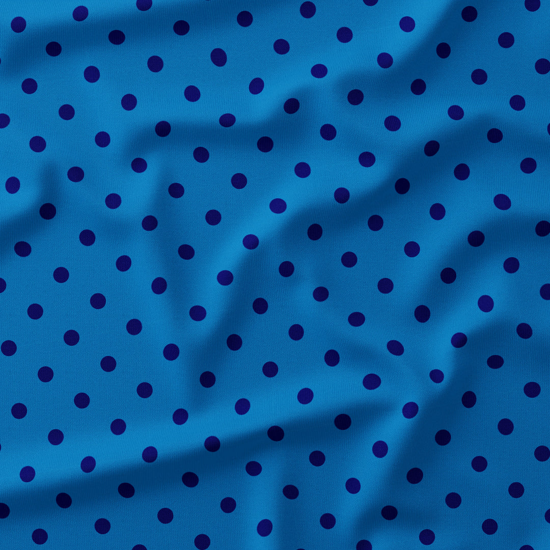 Polka Dot 0.5in Mid Blue Fabric