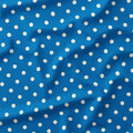 Polka Dot 0.5in Cream and Mid Blue Fabric
