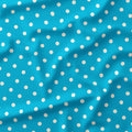 Polka Dot Cream and Aqua fabric