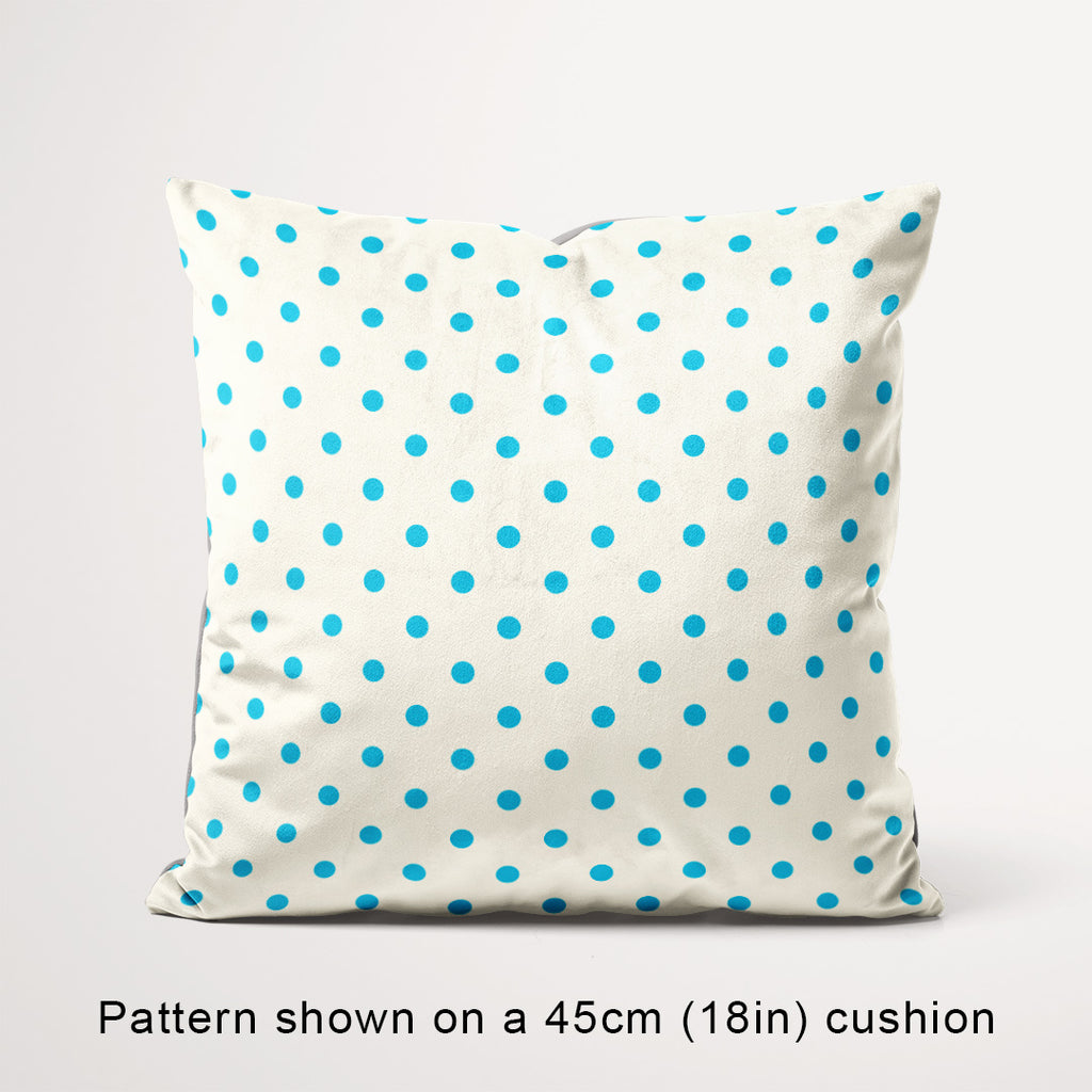 Polka Dot Aqua and Cream fabric, 45cm view