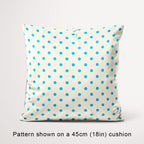 Polka Dot Aqua and Cream fabric, 45cm view
