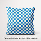 Check Blue and Cream fabric, 45cm view
