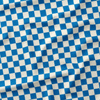 Check Blue and Cream fabric