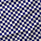 Check Dark Blue and Cream fabric