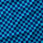 Check 1in Dark Blue and Aqua Fabric