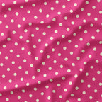 Polka Dot Cream and Dark Pink fabric