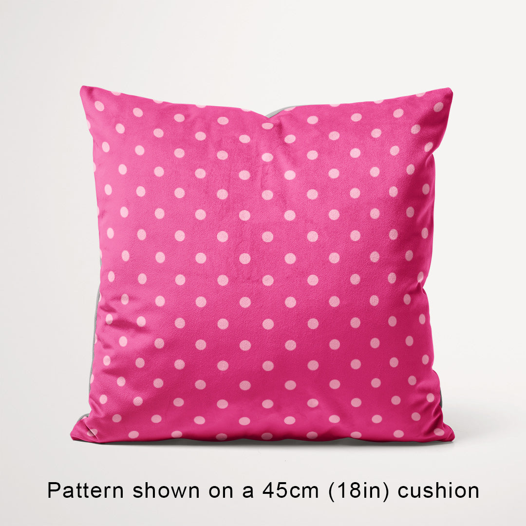 Polka Dot Dark Pink fabric, 45cm view
