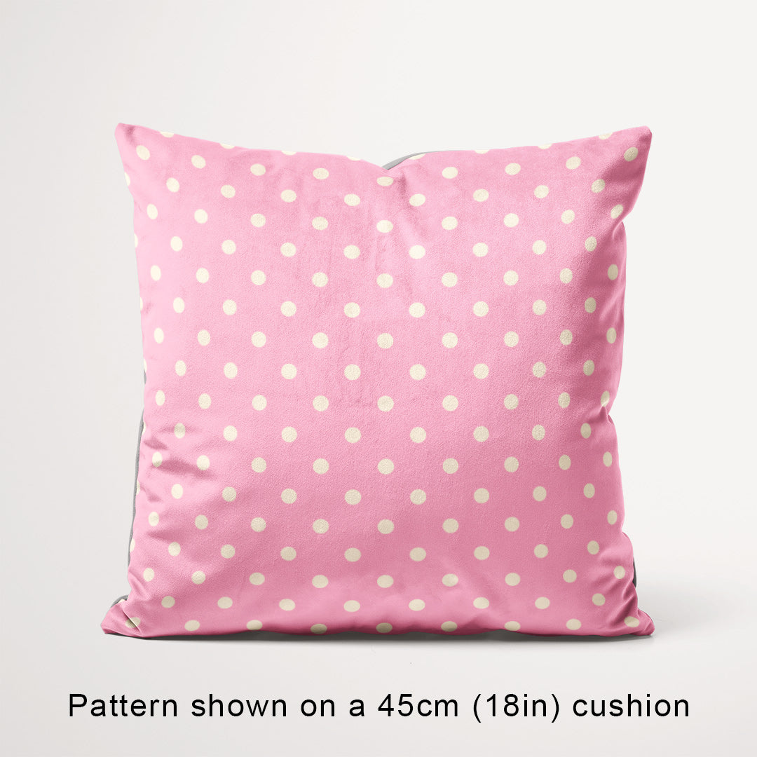 Polka Dot Cream and Light Pink fabric, 45cm view