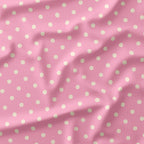 Polka Dot Cream and Light Pink fabric