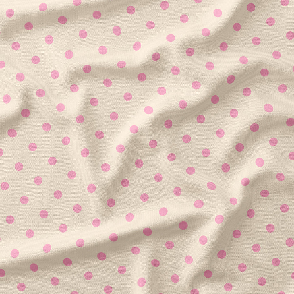 Polka Dot Light Pink and Cream fabric