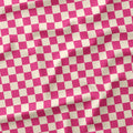 Check Dark Pink and Cream fabric