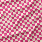 Check Dark Pink and Cream fabric