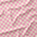 Check Light Pink and Cream fabric