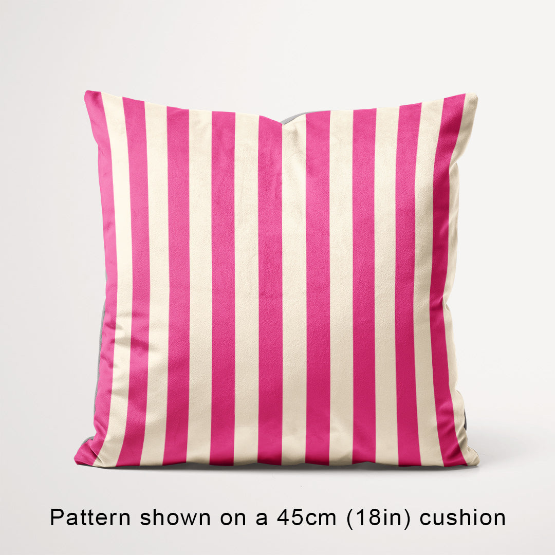 Stripe Dark Pink and Cream fabric, 45cm view