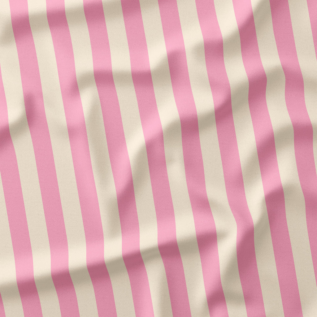 Stripe Light Pink and Cream fabric