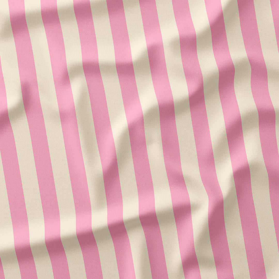 Stripe Light Pink and Cream fabric