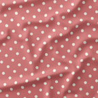Polka Dot Cream and Salmon fabric