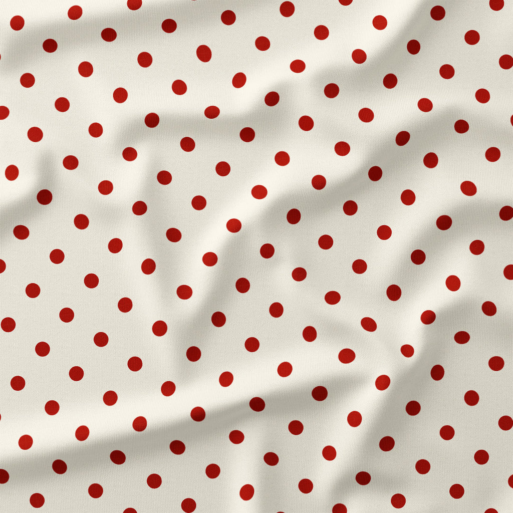Polka Dot Rust and Cream fabric
