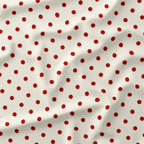 Polka Dot Rust and Cream fabric