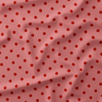 Polka Dot Rust and Salmon fabric
