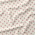 Polka Dot Salmon and Cream fabric