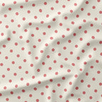 Polka Dot Salmon and Cream fabric