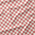 Check Salmon and Cream fabric