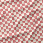 Check Salmon and Cream fabric