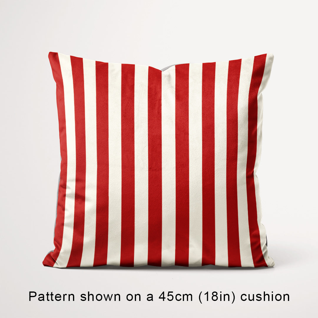 Stripe Rust and Cream fabric, 45cm view