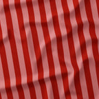 Stripe Salmon and Rust fabric