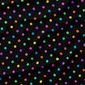 Polka Dot Muted Rainbow and Black fabric