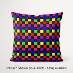 Check Rainbow and Black fabric, 45cm view