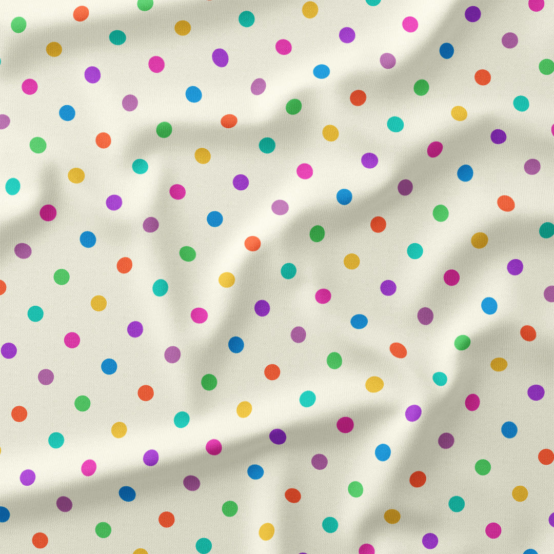 Polka Dot Muted Rainbow fabric