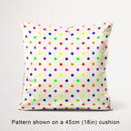 Polka Dot Rainbow and Cream fabric, 45cm view