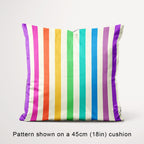 Stripe Muted Rainbow and Cream fabric, 45cm view