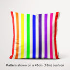 Stripe Rainbow and Cream fabric, 45cm view