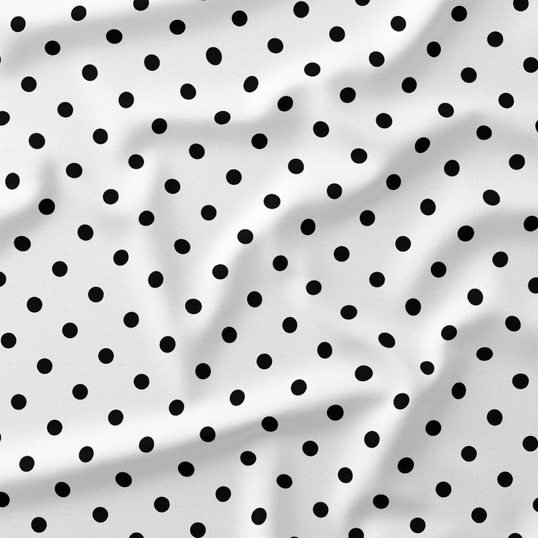 Polka Dot Black and White fabric