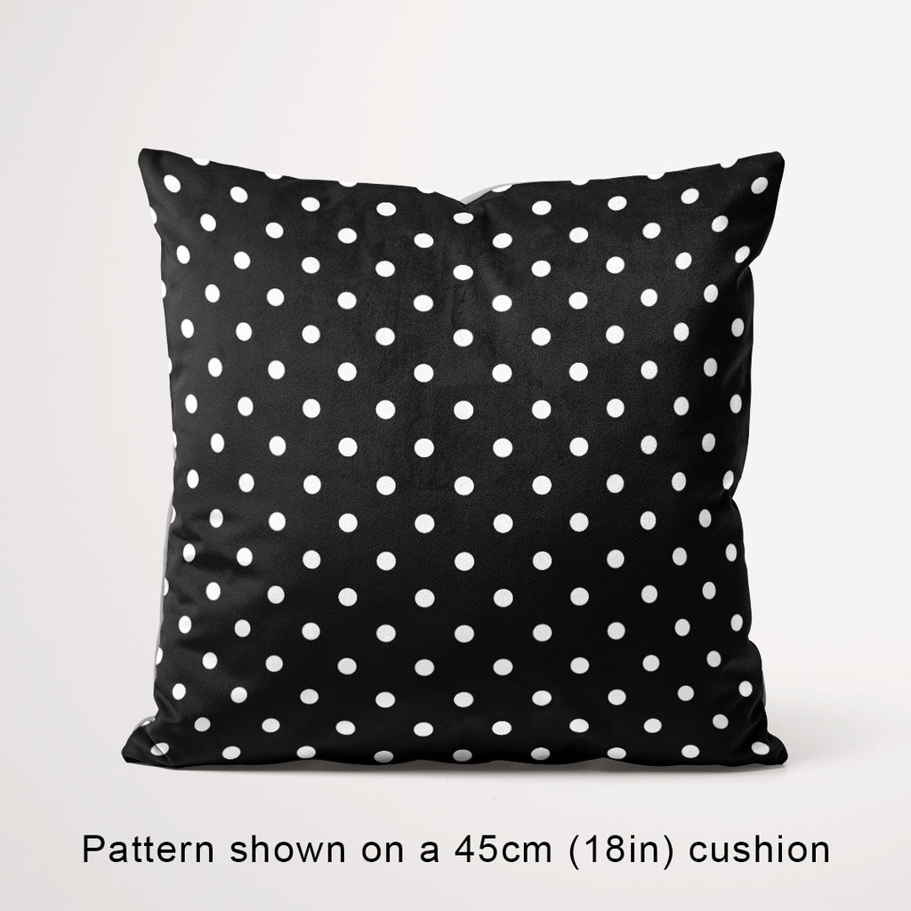 Polka Dot 0.5in White and Black Fabric
